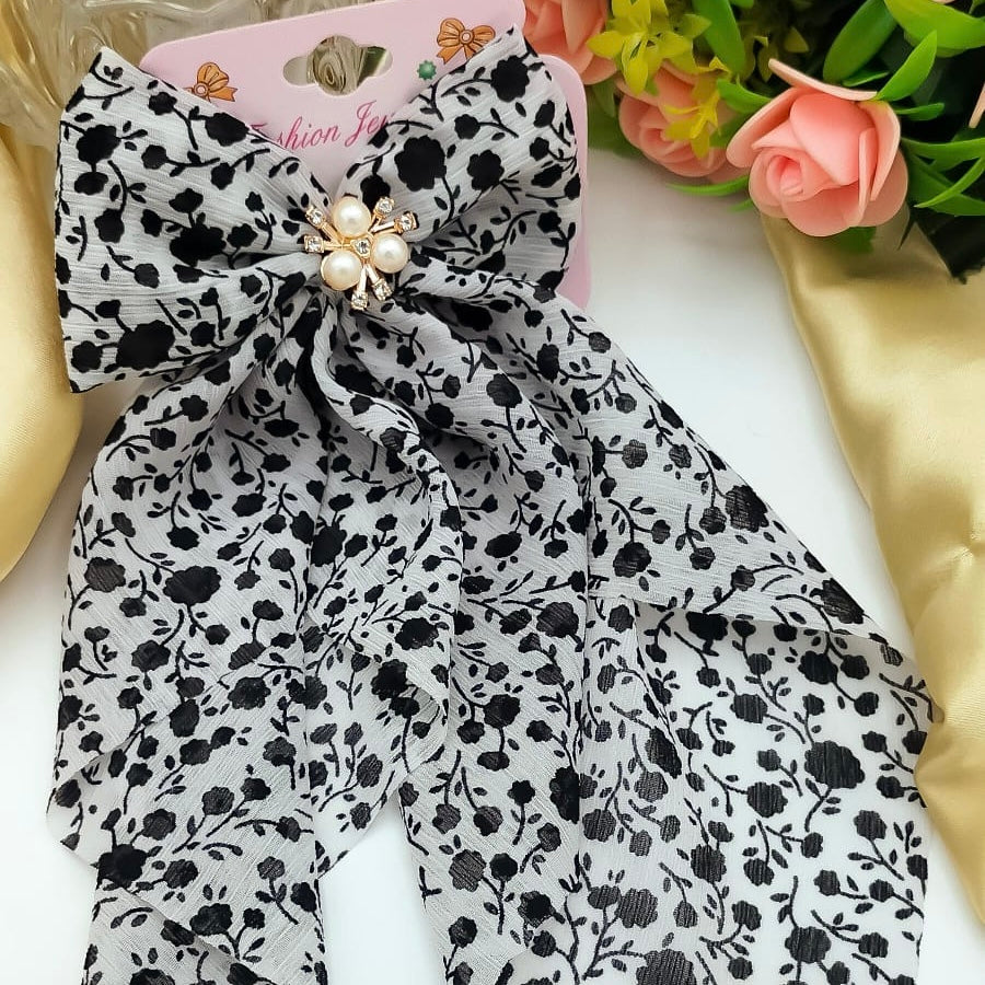 Bow Hair Clip, Scarf Bow Hair French, Elegant Long Tail Hair Barrettes, Non Slip Hair Decorations For Women Girls, Fresh Floral Hairpin, Bowknot Hair Duckbill Clip Accessories Bow Hair Clip, Scarf Bow Hair French, Elegant Long Tail Hair Barrettes, Non Slip Hair Decorations For Women Girls, Fresh Floral Hairpin, Bowknot Hair Duckbill Clip Accessories